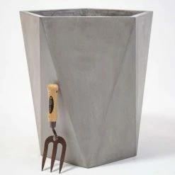 50cm Geometric Style Concrete Pentagon Planter 10 50cm Geometric Style Concrete Pentagon Planter -Plants outlet store PP7957 add image 2 e437