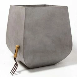 65cm Oslo Rounded Base Concrete Square Planter 9 65cm Oslo Rounded Base Concrete Square Planter -Plants outlet store PP7958 add image 1 c045