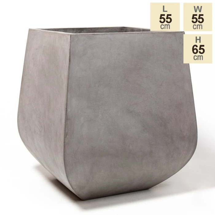 65cm Oslo Rounded Base Concrete Square Planter 8 65cm Oslo Rounded Base Concrete Square Planter - Image 6