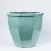 40cm Glazed Jade Ceramic Octagon Planter - Small 1 40cm Glazed Jade Ceramic Octagon Planter - Small -Plants outlet store PP7960 main image b6da
