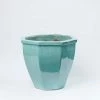 50cm Glazed Jade Ceramic Octagon Planter - Medium -Plants outlet store PP7961 main image aac1