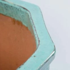 65cm Glazed Jade Ceramic Octagon Planter - Large 5 65cm Glazed Jade Ceramic Octagon Planter - Large -Plants outlet store PP7962 rollover image d485