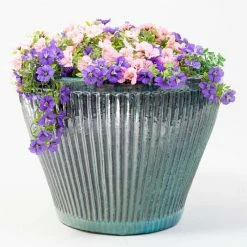 40cm Linear Jade Glazed Ceramic Bowl Planter - Large 11 40cm Linear Jade Glazed Ceramic Bowl Planter - Large -Plants outlet store PP7964 add image 3 6197