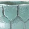 50cm Tile Effect Glazed Blue Ceramic Bowl Planter - Large -Plants outlet store PP7970 rollover image d408