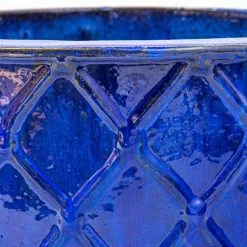 33cm Estella Glazed Dark Blue Ceramic Round Planter - Small 11 33cm Estella Glazed Dark Blue Ceramic Round Planter - Small -Plants outlet store PP7979 add image 3 1e7e