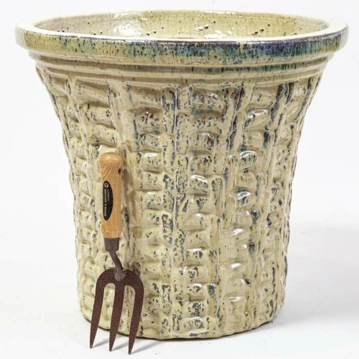 46cm Manchester Weave Effect Ceramic Urn Planter 5 46cm Manchester Weave Effect Ceramic Urn Planter - Image 3
