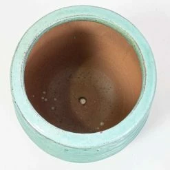 50cm Glazed Blue Ceramic Planter