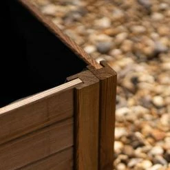 80cm Brown Wooden Trough Patio Planter -Plants outlet store PP8010 add image 2 d85c