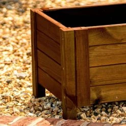 80cm Brown Wooden Trough Patio Planter -Plants outlet store PP8010 add image 3 b700