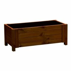 80cm Brown Wooden Trough Patio Planter -Plants outlet store PP8010 add image 4 4e13