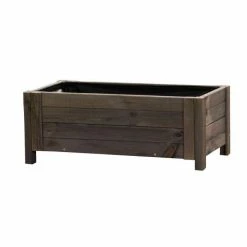 80cm Grey Wooden Trough Patio Planter -Plants outlet store PP8011 add image 3 9f8c