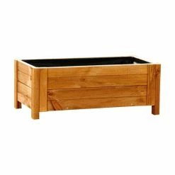 80cm Natural Wooden Trough Patio Planter -Plants outlet store PP8012 add image 3 de46