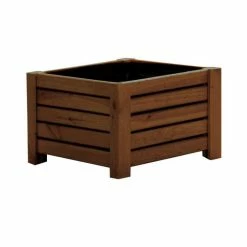 38cm Brown Wooden Cube Patio Planter -Plants outlet store PP8013 add image 3 dec9