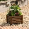38cm Brown Wooden Cube Patio Planter -Plants outlet store PP8013 main image 3d6f