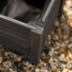 38cm Grey Wooden Cube Patio Planter 10 38cm Grey Wooden Cube Patio Planter -Plants outlet store PP8014 add image 1 556b