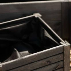 38cm Grey Wooden Cube Patio Planter 13 38cm Grey Wooden Cube Patio Planter -Plants outlet store PP8014 add image 4 0937