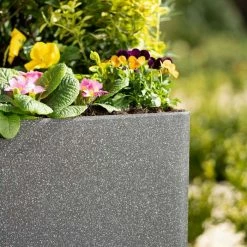 43cm Cube Planter In Black -Plants outlet store PP81BLKM PP81BLKS 2 087c