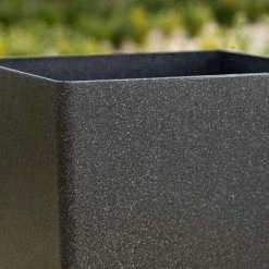 43cm Cube Planter In Black -Plants outlet store PP81BLKM PP81BLKS 4 82fb