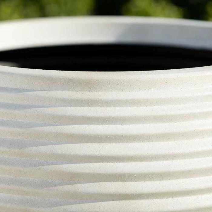 54cm Round Planter Pot In Beige 7 54cm Round Planter Pot In Beige - Image 5