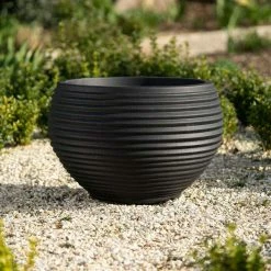 54cm Round Planter Pot In Black -Plants outlet store PP82BLKL 2 2f93