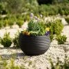54cm Round Planter Pot In Black -Plants outlet store PP82BLKL 33aa
