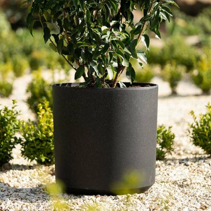 35cm Cylinder Planter In Black 5 35cm Cylinder Planter In Black - Image 3