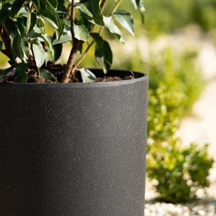 35cm Cylinder Planter In Black 6 35cm Cylinder Planter In Black - Image 4