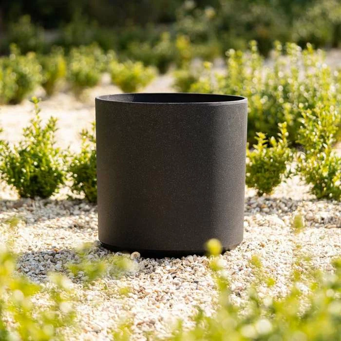 35cm Cylinder Planter In Black 7 35cm Cylinder Planter In Black - Image 5