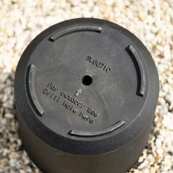 28cm Cylinder Planter In Black 11 28cm Cylinder Planter In Black -Plants outlet store PP83BLKS bottom 0057