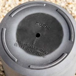 35cm Cylinder Planter In Grey -Plants outlet store PP83GRYS bottom 17b3