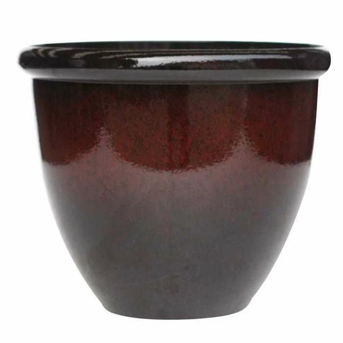 54cm Round Planter In Burgundy 3 54cm Round Planter In Burgundy