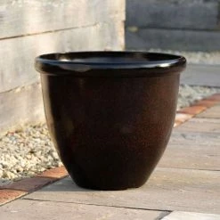 54cm Round Planter In Burgundy 13 54cm Round Planter In Burgundy -Plants outlet store PP85BLKM PP85BLKS 3 dadb
