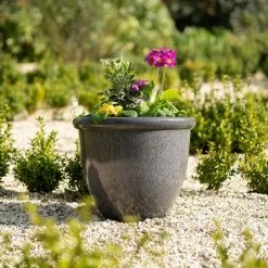 54cm Round Planter In Grey -Plants outlet store PP85GRYM PP85GRYS 1ad2