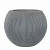 30cm Bowl Ridged Planter In Grey -Plants outlet store PP87GRYS c500