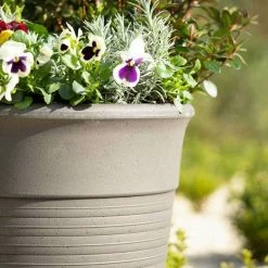 49cm Tall Round Planter In Grey 11 49cm Tall Round Planter In Grey -Plants outlet store PP88GRYL PP88GRYM 1 ad4f