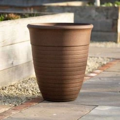 57cm Tall Round Planter In Rust -Plants outlet store PP88RSTL 3 89b8