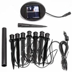 Set Of Seven Solar Powered LED Planter Stake Lights 10 Set Of Seven Solar Powered LED Planter Stake Lights -Plants outlet store PP9032 add image 3 2d58