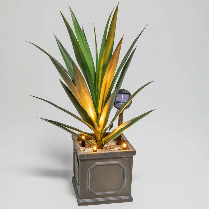 Set Of Seven Solar Powered LED Planter Stake Lights 3 Set Of Seven Solar Powered LED Planter Stake Lights