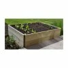 162 Litres - Wooden Timber Raised Rectangular Grow Bed Single Tier - 120cm X 90cm (H15cm)
