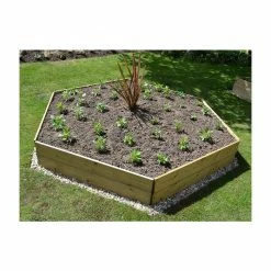 Wooden Timber Raised Hexagon Grow Bed 2-Tier - D180cm (H30cm) -Plants outlet store PP9971 rollover image aa7b