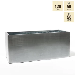 120cm Zinc Galvanised Silver Trough -Plants outlet store PP9998 main image 1 8e61