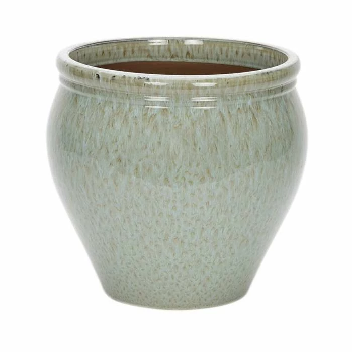 25cm Peacock Green Glazed Jar 3 25cm Peacock Green Glazed Jar