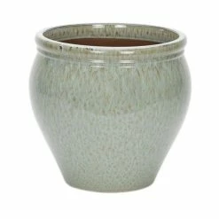 32cm Peacock Green Glazed Jar