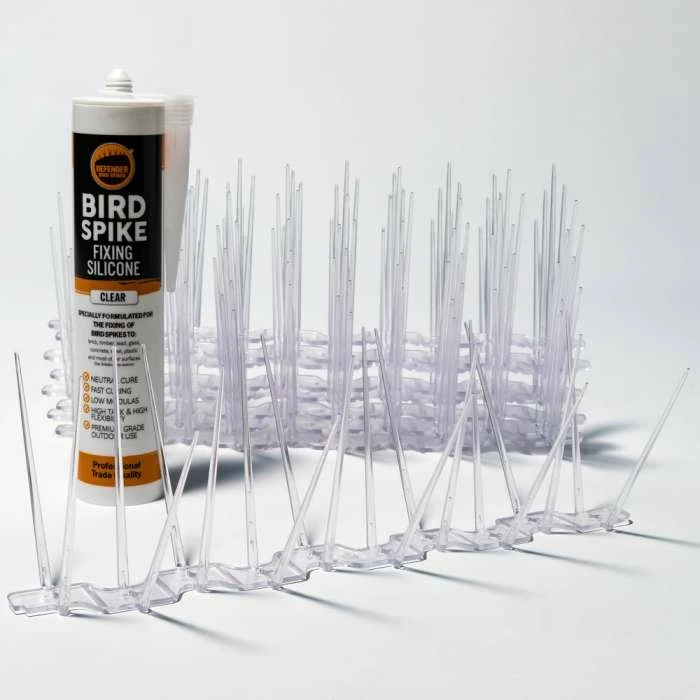 Defender® Plastic Wide Bird Spikes 3 Metre Pack 4 Defender® Plastic Wide Bird Spikes 3 Metre Pack - Image 2