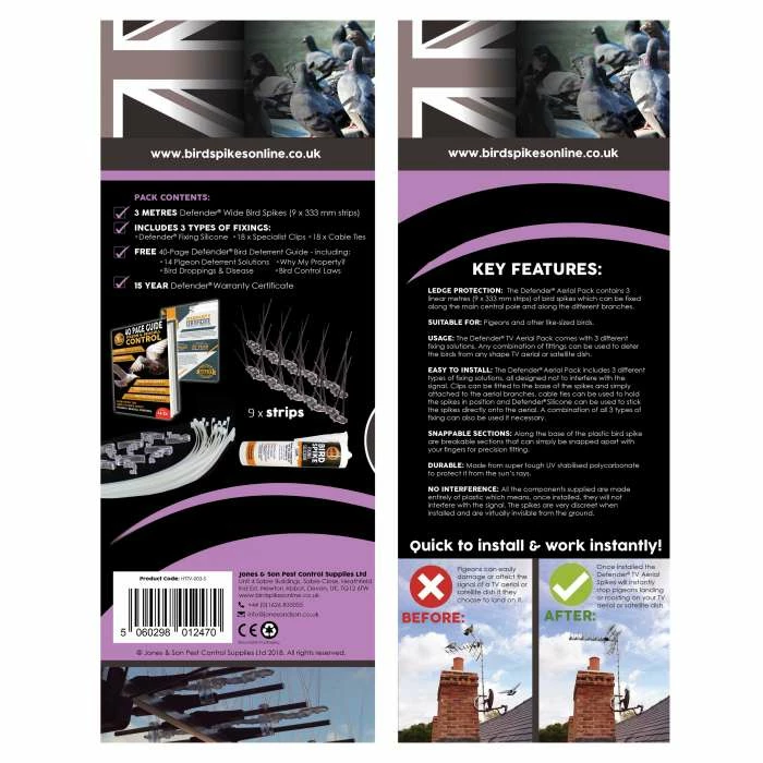 Defender® TV Aerial Bird Spikes 3 Metre Pack 6 Defender® TV Aerial Bird Spikes 3 Metre Pack - Image 4