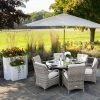 Luxury 6 Seater Circular Garden Dining Set In Stone Rattan By Primrose Living 2 Luxury 6 Seater Circular Garden Dining Set In Stone Rattan By Primrose Living -Plants outlet store Stone FU102244 FullSet b40e