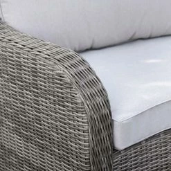 'Peony' Luxury Rattan 5 Seater Modular Garden Sofa Set With Coffee Table And Footstools In Stone By Primrose Living -Plants outlet store Stone FU102248 2 ChairArm 65a4