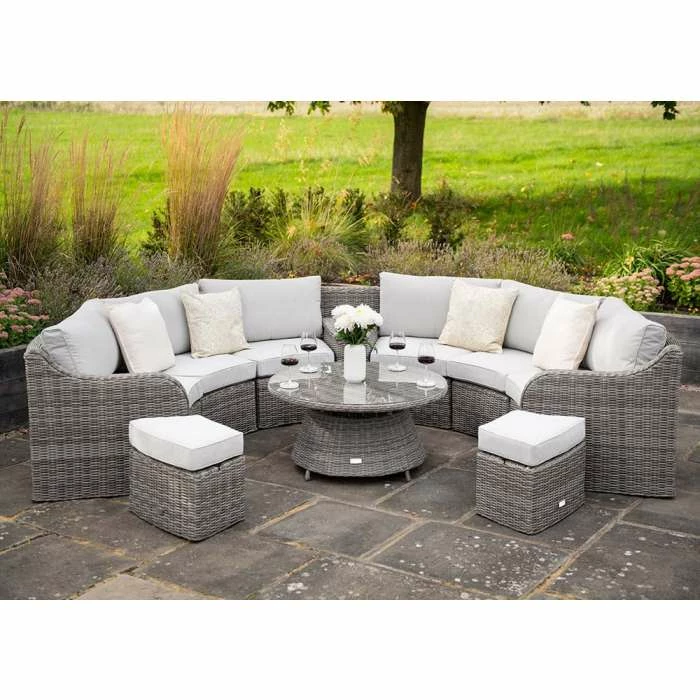 'Peony' Luxury Rattan 8 Seater Modular Garden Sofa Set With Storage Basket And Coffee Table In Stone By Primrose Living 3 'Peony' Luxury Rattan 8 Seater Modular Garden Sofa Set With Storage Basket And Coffee Table In Stone By Primrose Living