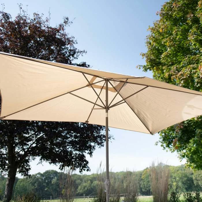 'Peony' Luxury Rattan 8 Seater Modular Garden Sofa Set With Rising Table And Parasol In Stone By Primrose Living 5 'Peony' Luxury Rattan 8 Seater Modular Garden Sofa Set With Rising Table And Parasol In Stone By Primrose Living - Image 3