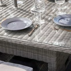 'Peony' Luxury Rattan 8 Seater Modular Garden Sofa Set With Rising Table And Parasol In Stone By Primrose Living 14 'Peony' Luxury Rattan 8 Seater Modular Garden Sofa Set With Rising Table And Parasol In Stone By Primrose Living -Plants outlet store Stone FU102258 2 TableCloseSide a6e8